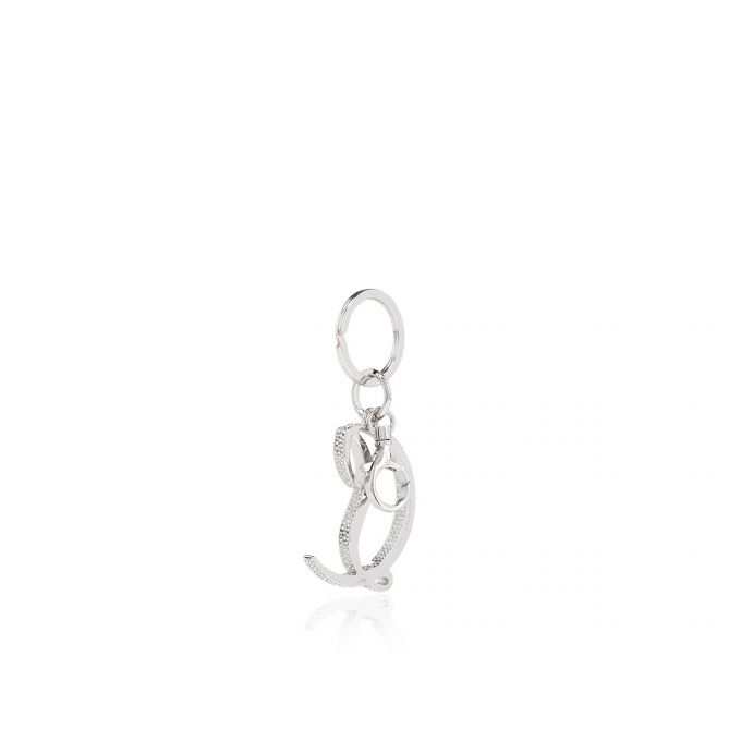 Cl Logo Keyring SILVER/CRYSTAL - 5