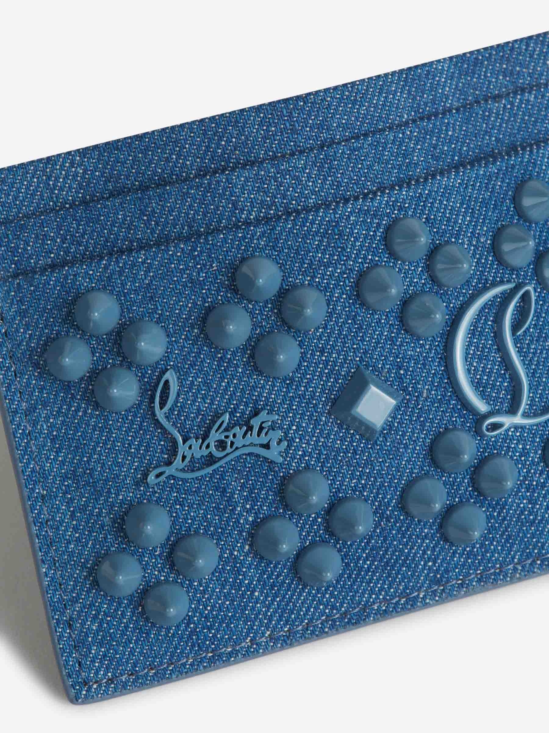 DENIM STUDDED CARD HOLDER - 4