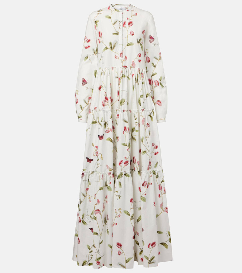 꽃 인쇄 maxi 드레스 1