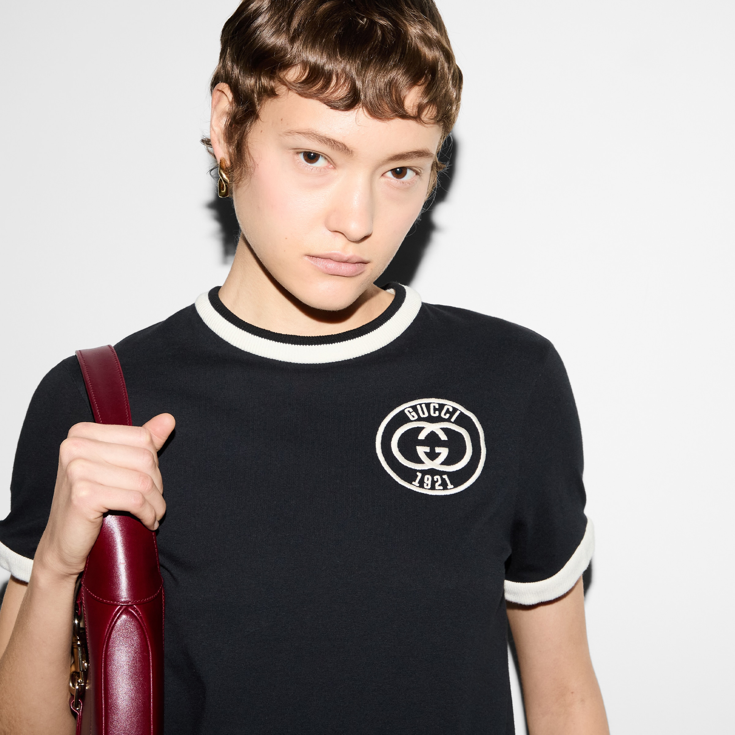 Cotton jersey T-shirt with embroidery - 5