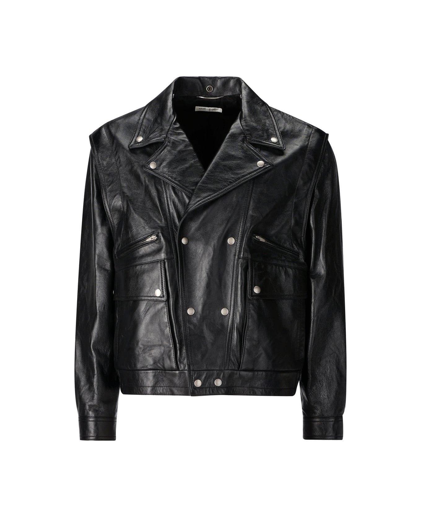 Biker Leather Jacket - 1