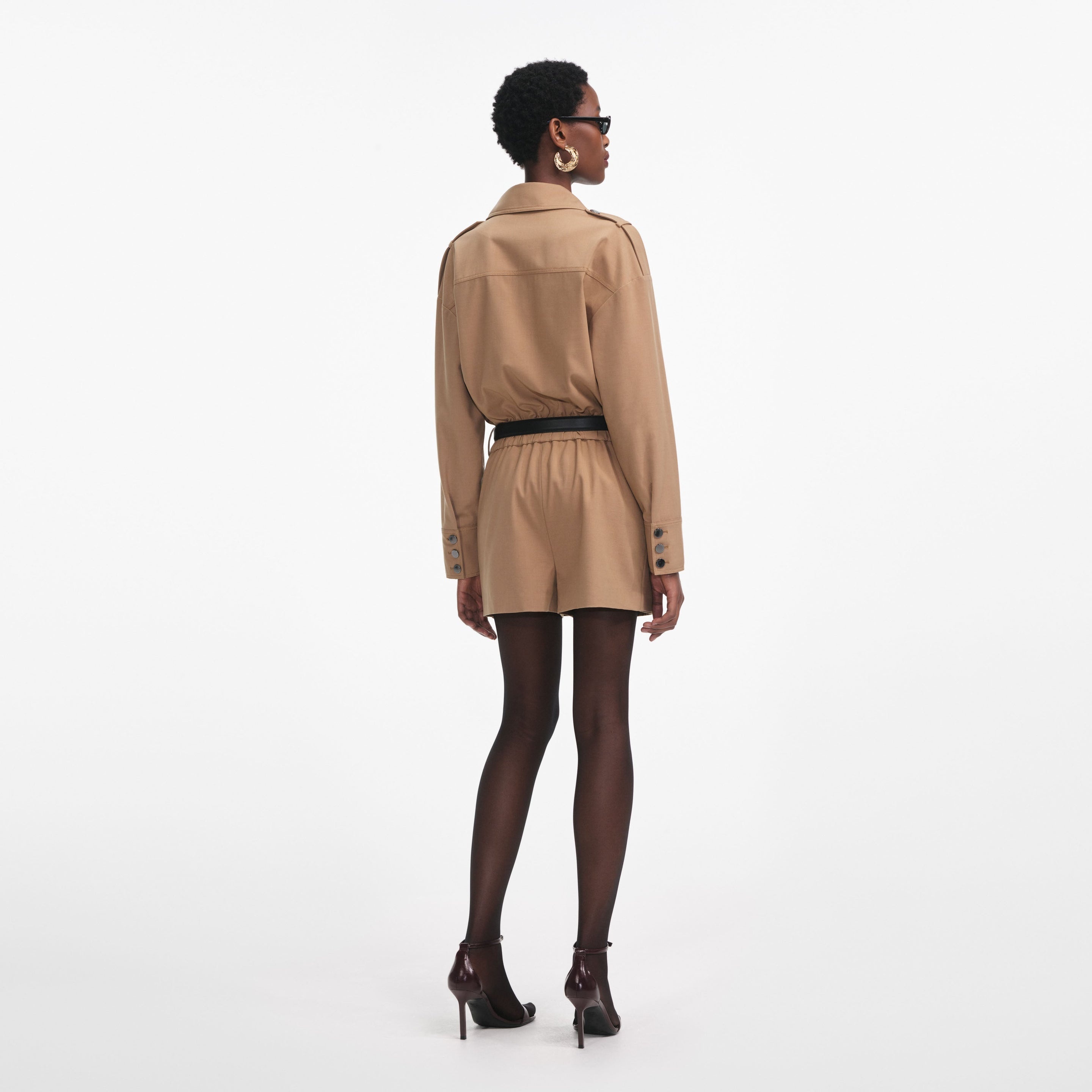 Tan Twill Playsuit - 3