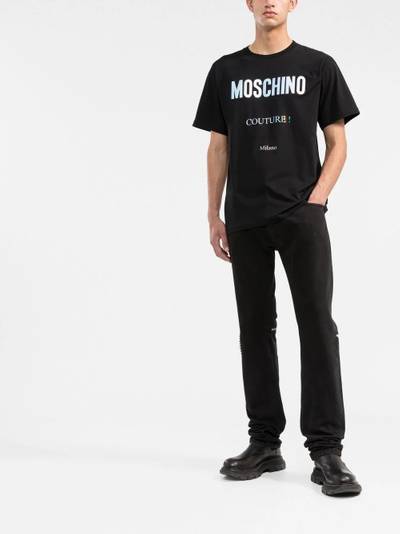 Moschino logo-print organic cotton T-shirt outlook