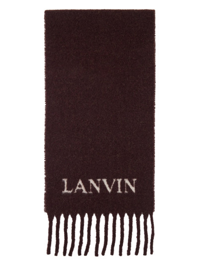 Lanvin Brown Fringed Scarf outlook