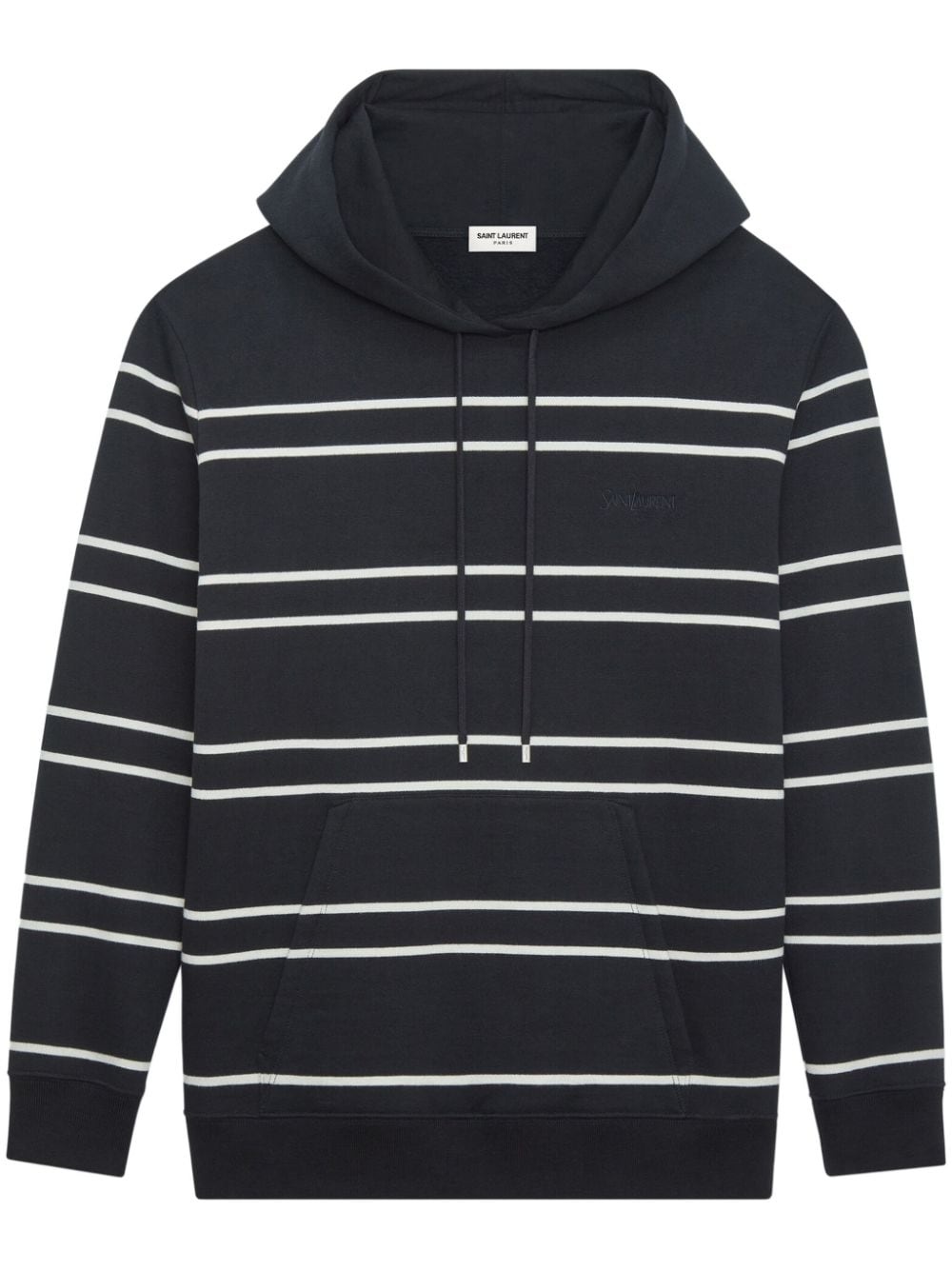 striped cotton hoodie - 1
