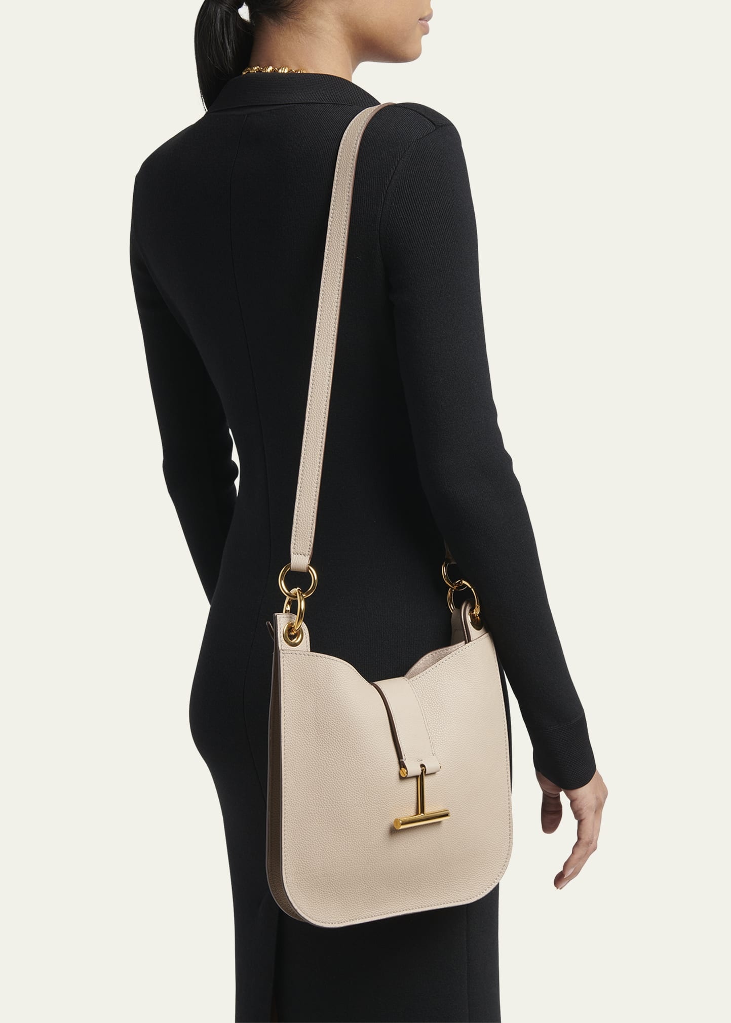 Tara Small Hobo Crossbody in Grained Leather - 2