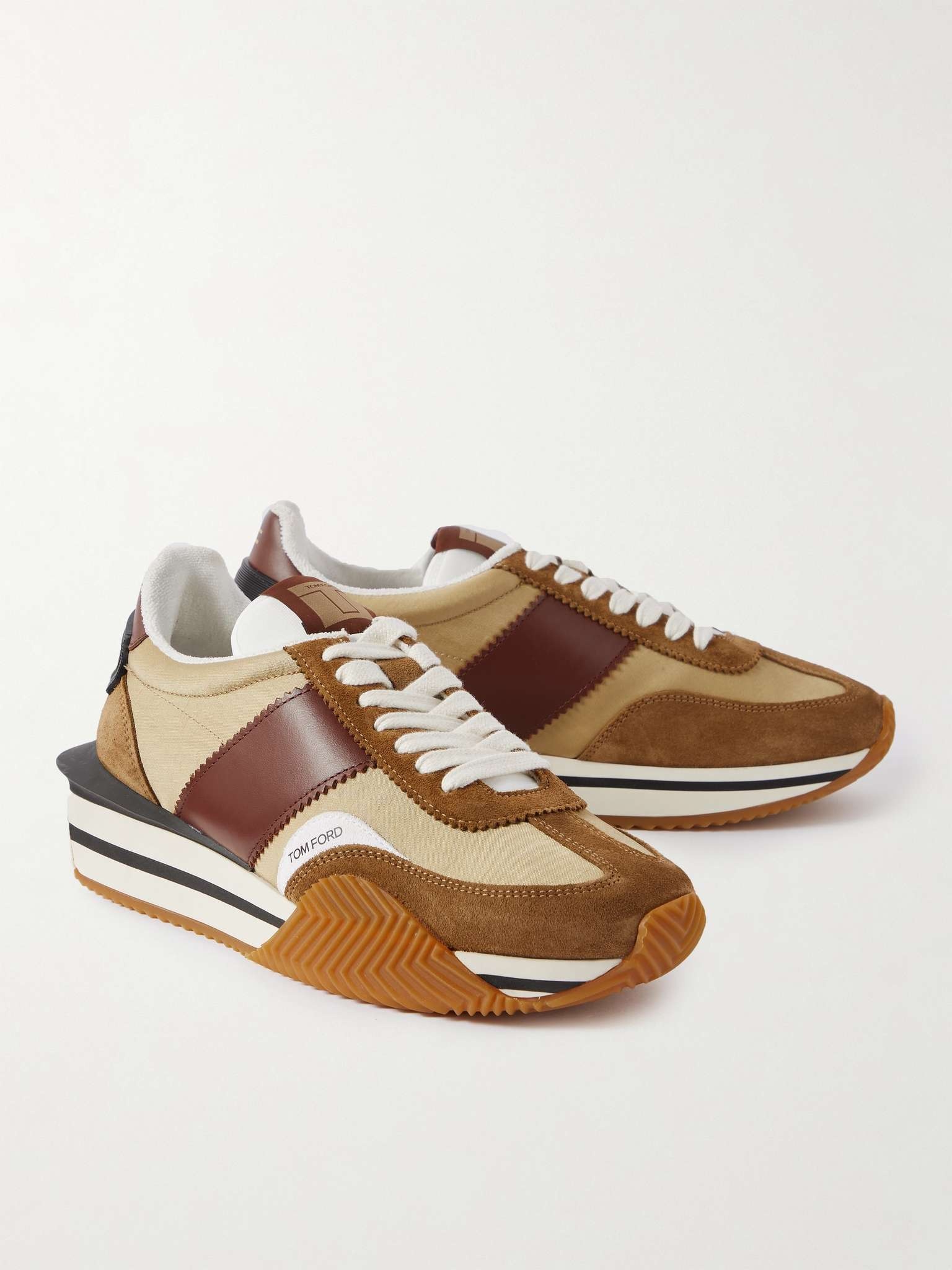 James Rubber-Trimmed Leather, Suede and Nylon Sneakers - 4