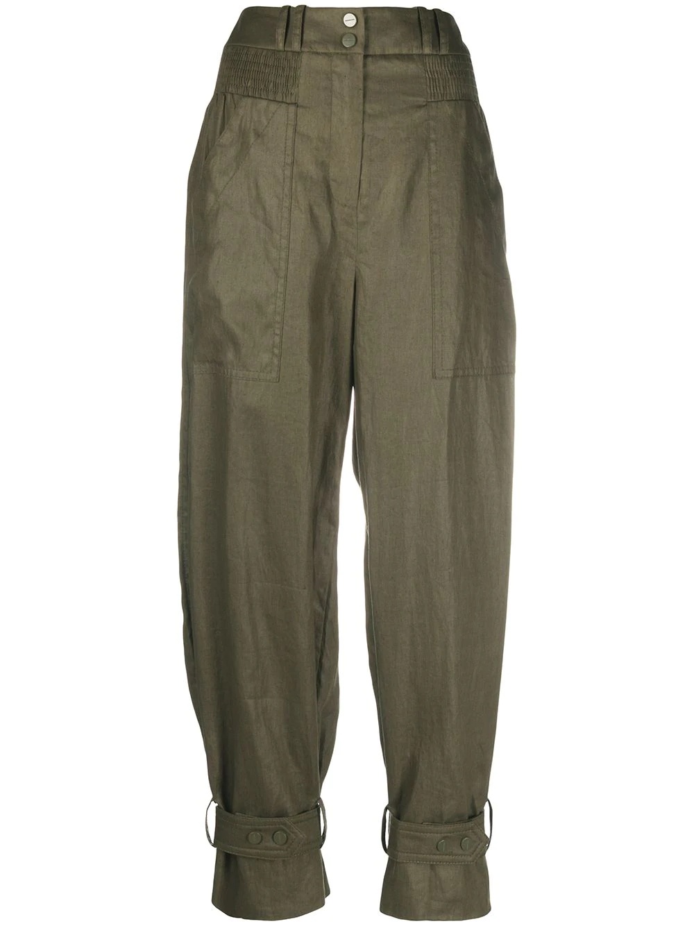 Lucky tapered linen trousers - 1