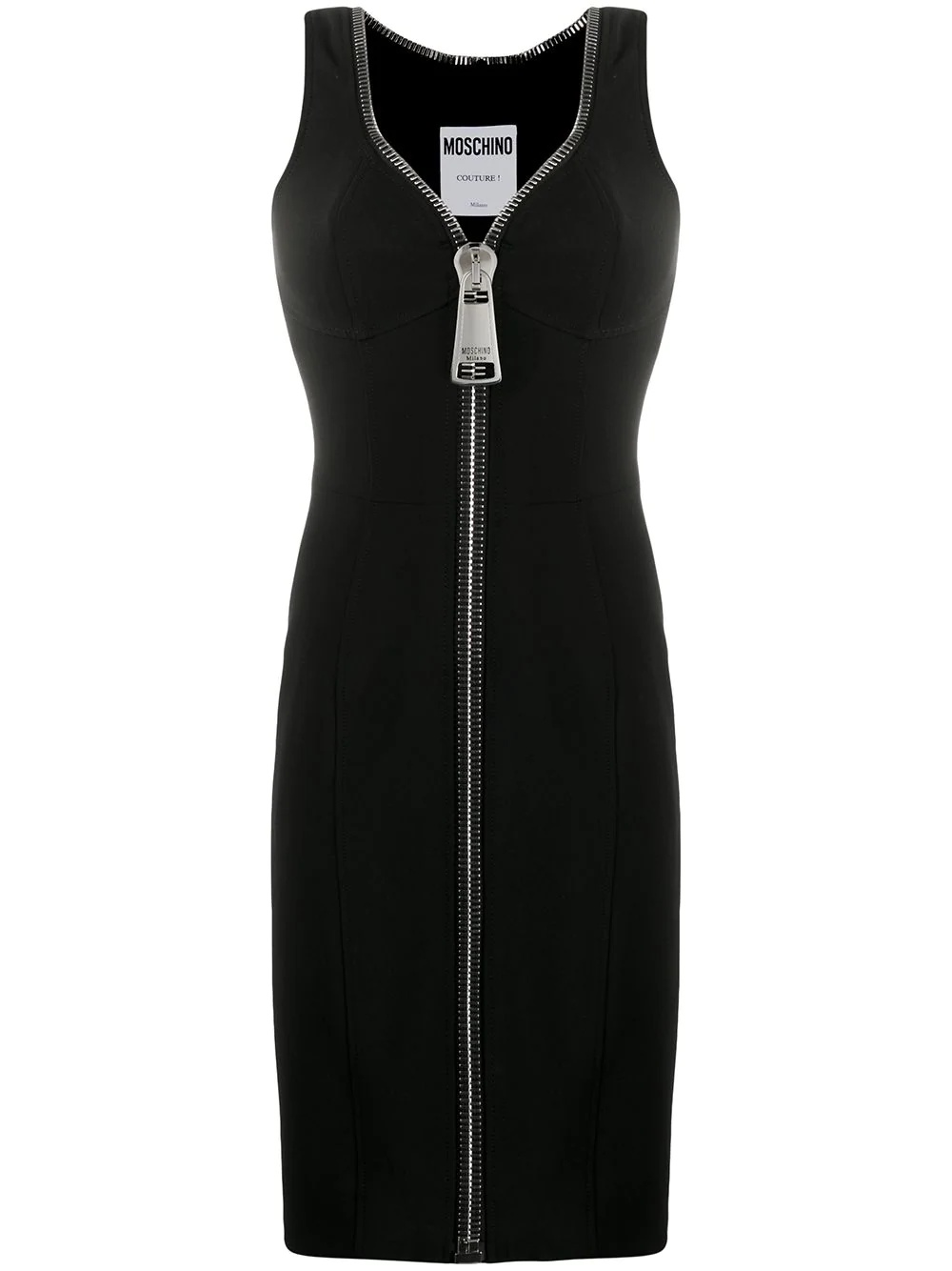 zip-up fitted dress - 1