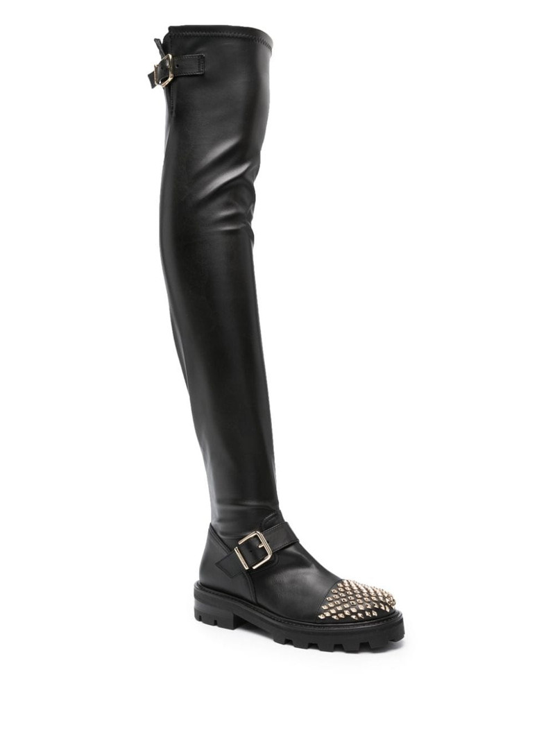 JIMMY CHOO Biker II knee-high boots outlook