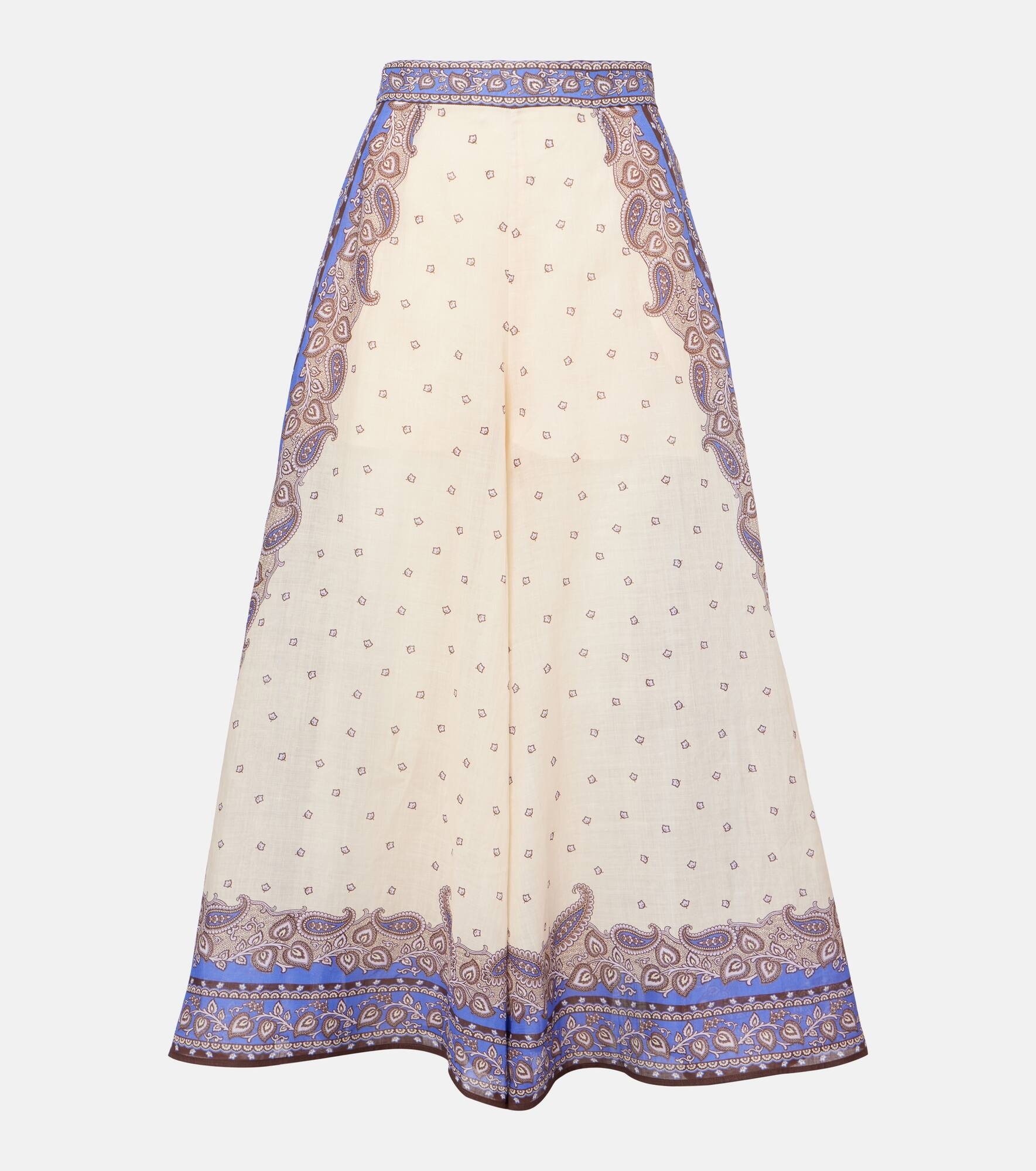 【Zimmermann】Maxine paisley ramie culottes Zimmermann Maxine Paisley Crop Ramie Wide Leg Pants | Nordstrom