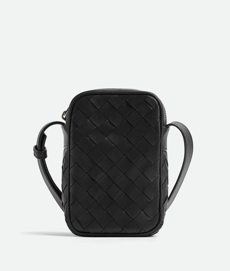 intrecciato zipped phone pouch - 1