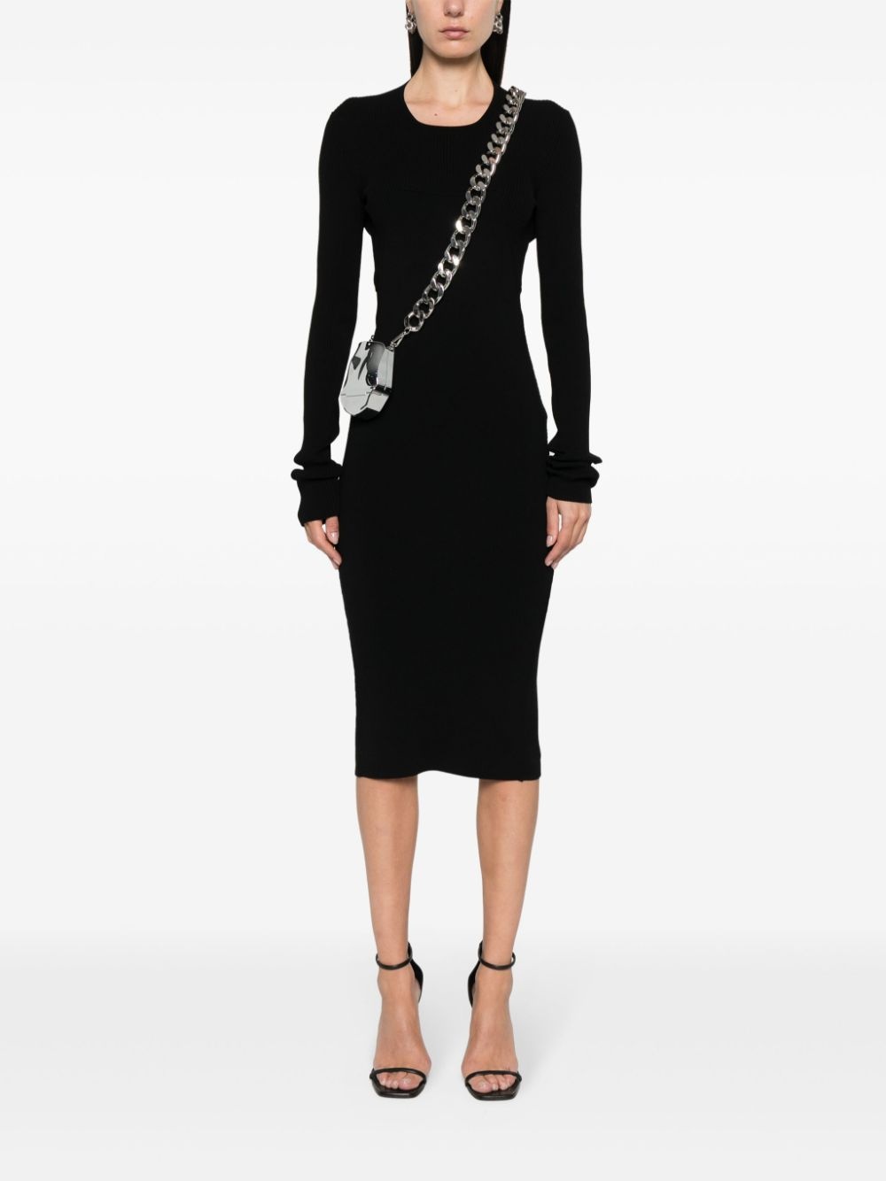 Column knitted midi dress - 2