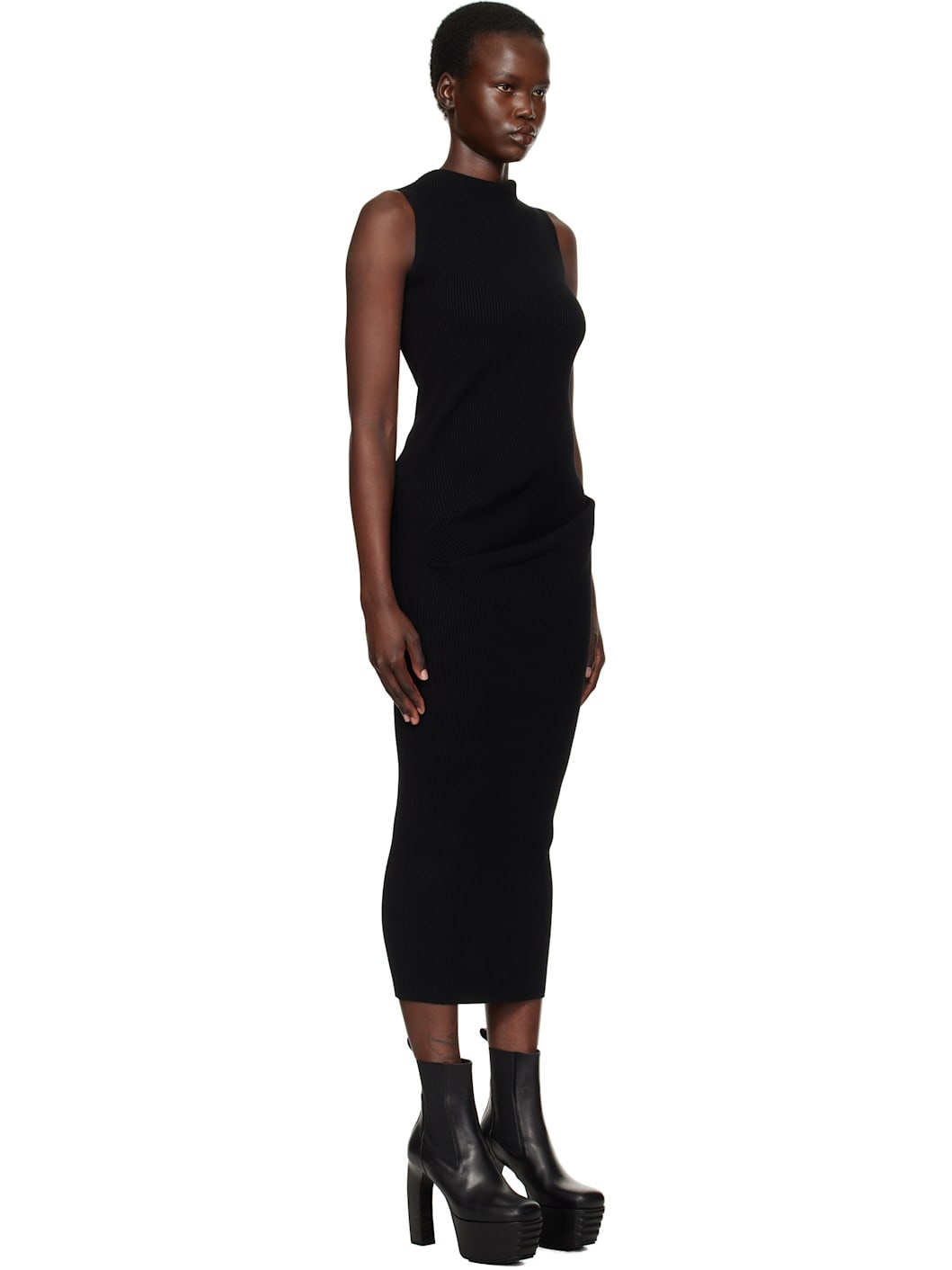 Black Hollywood Babel Midi Dress - 2
