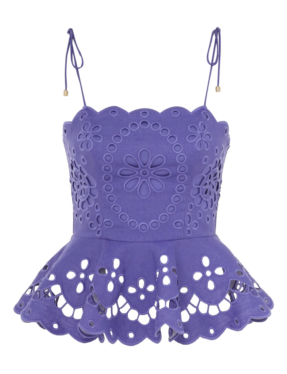 Zimmermann POP EMBROIDERED SCALLOP TOP | REVERSIBLE