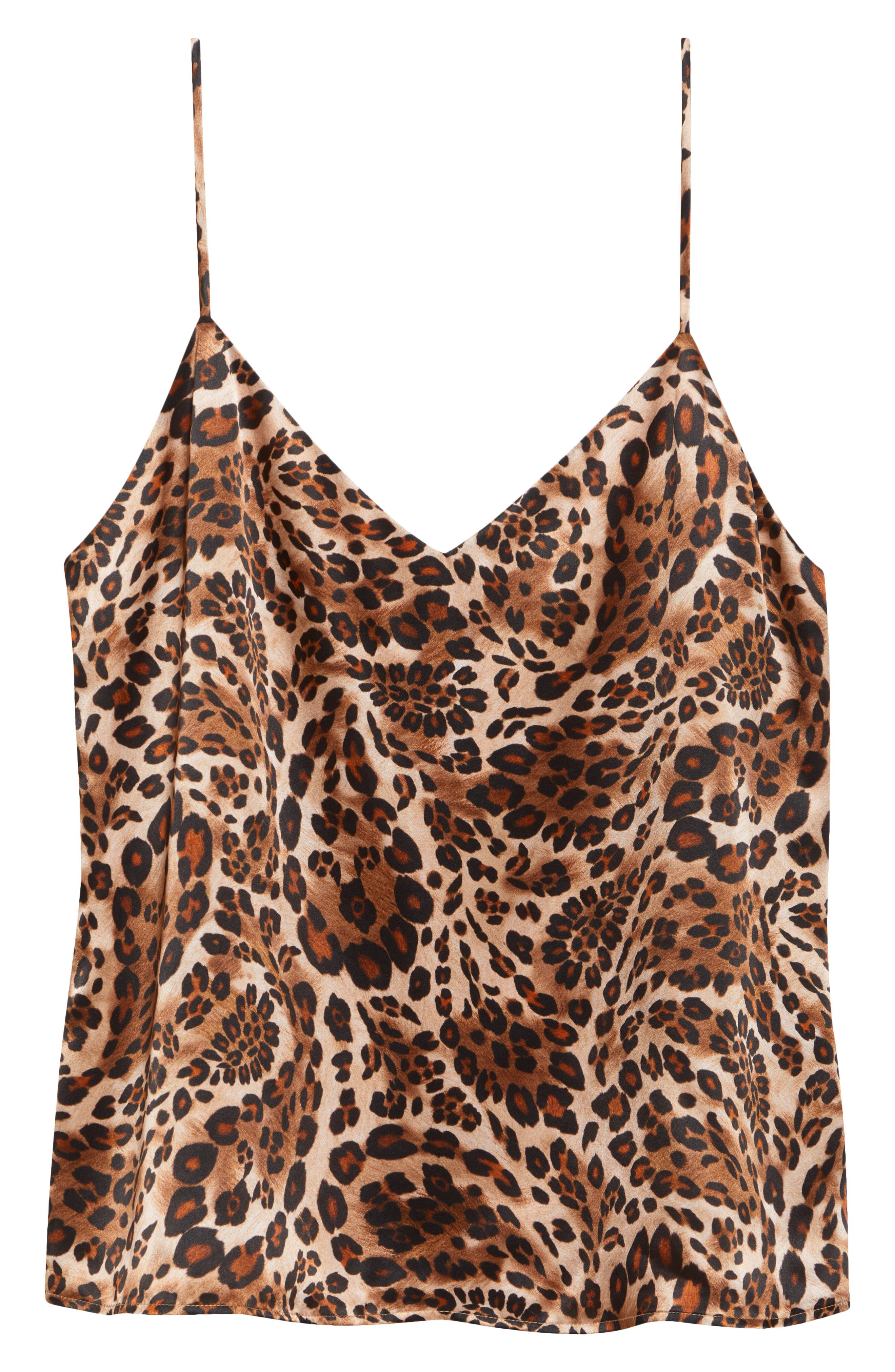 L'AGENCE Jane Print Silk Camisole in Cinnamon Swirl Paisley Leopard at Nordstrom - 5