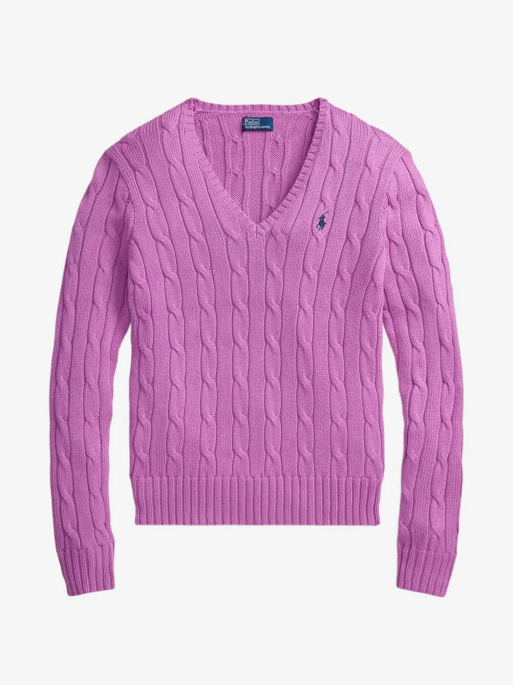 cable-knit V-neck sweater - 1