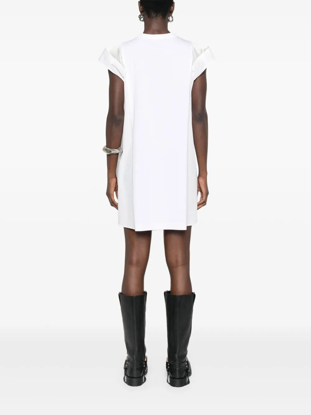 Sacai Women Popeline X Cotton Jersey Dress - 3