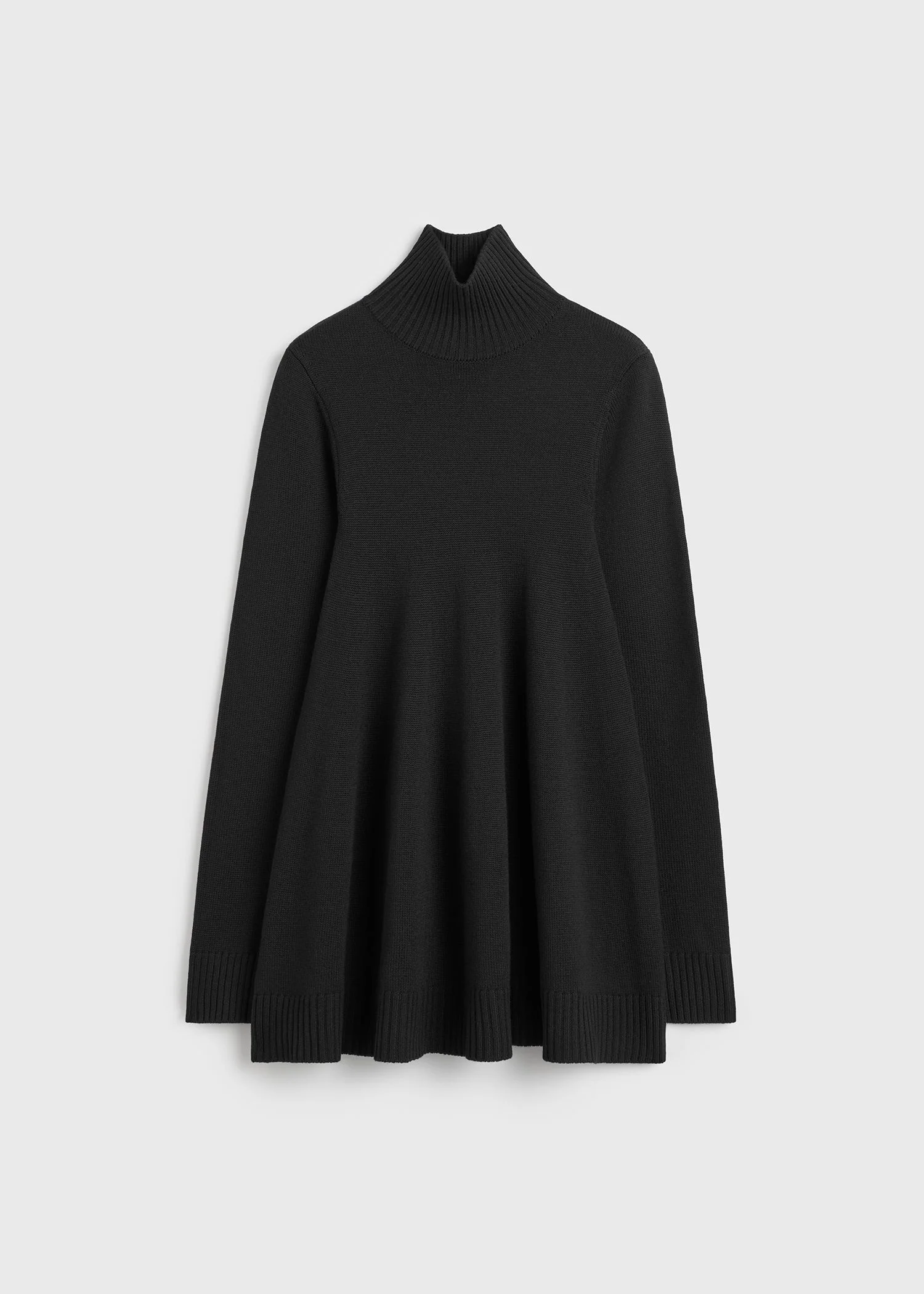 Wool turtleneck top black - 1
