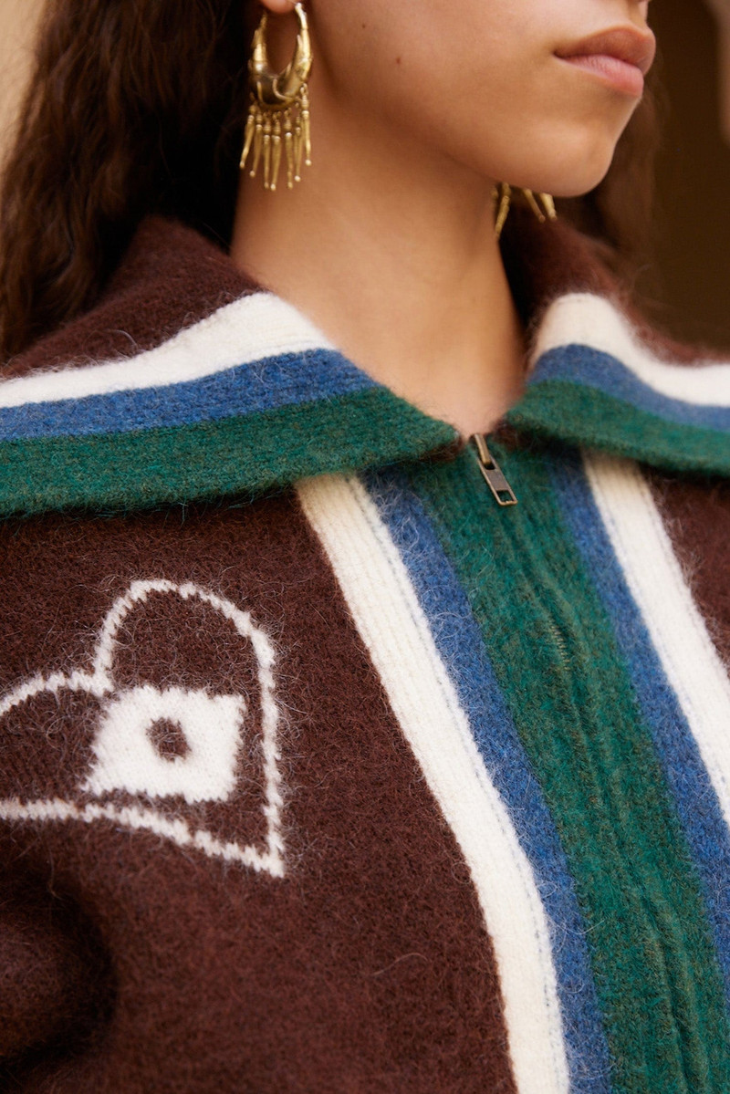 Maroc Zip Up Knit Cardigan 5