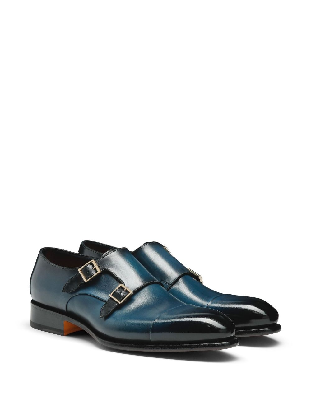 leather monk shoes - 2