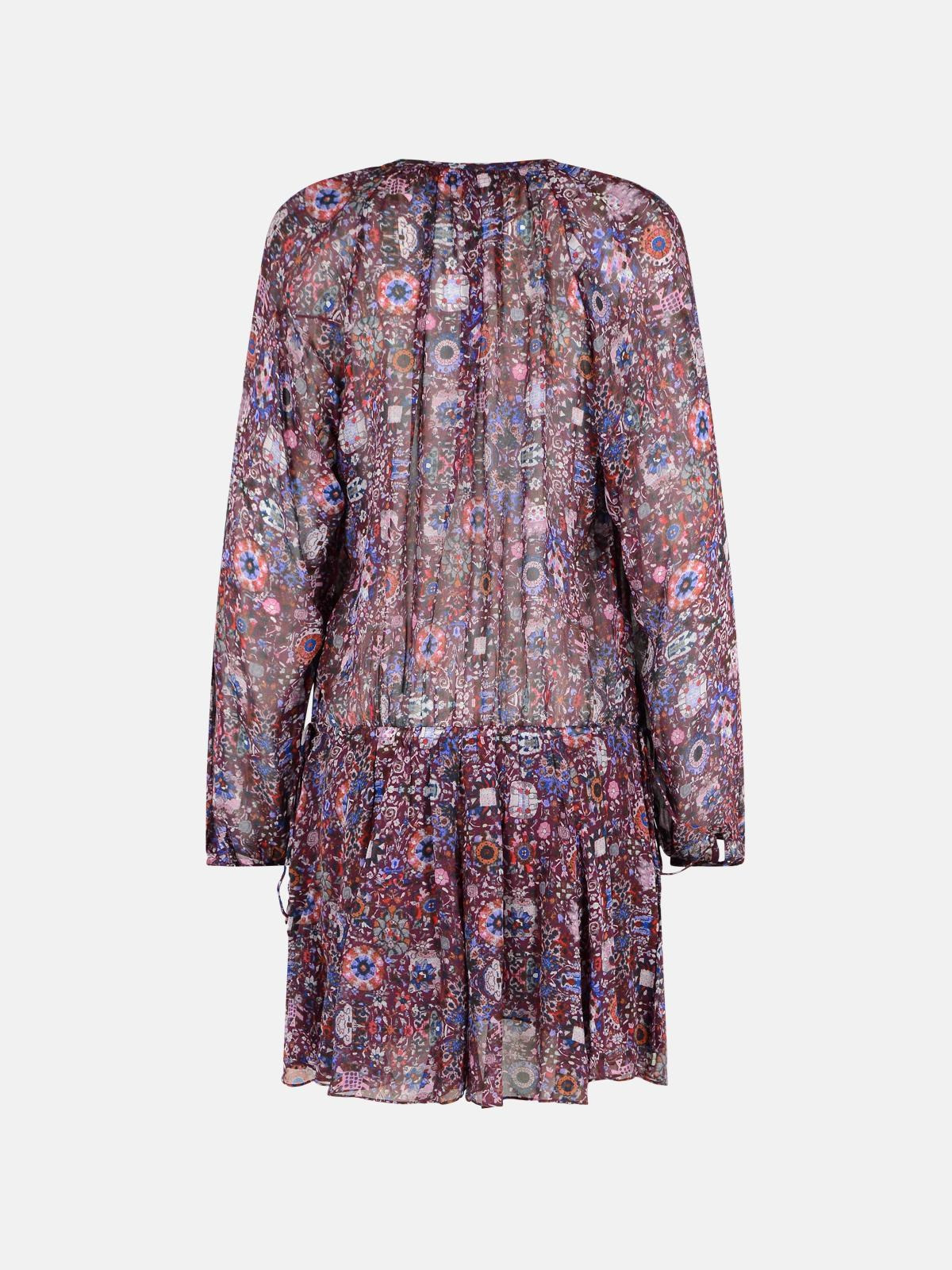 'BESS' WINE-COLORED VISCOSE DRESS - 3