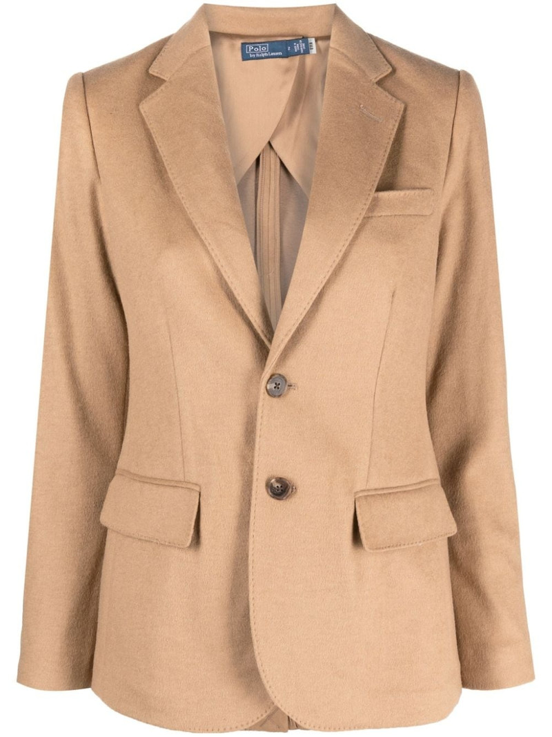 slim-cut single-breasted blazer 1