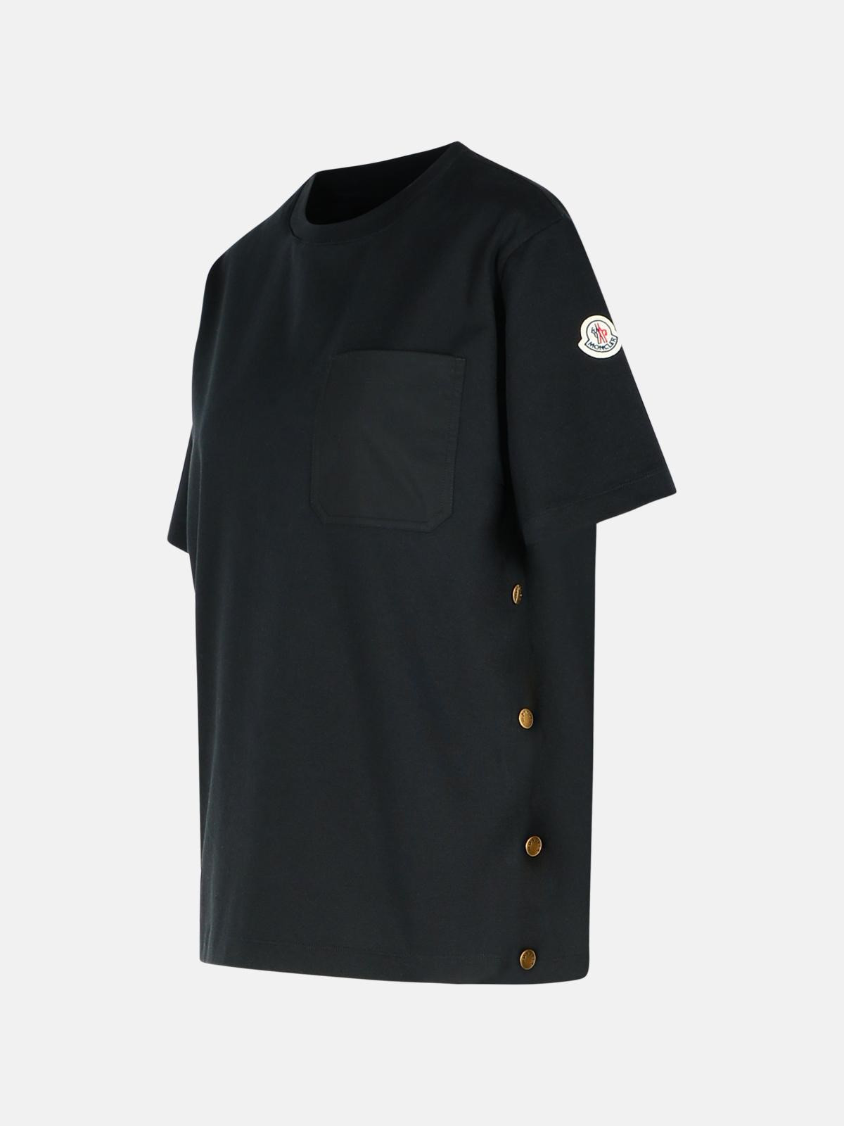 BLACK COTTON T-SHIRT - 2