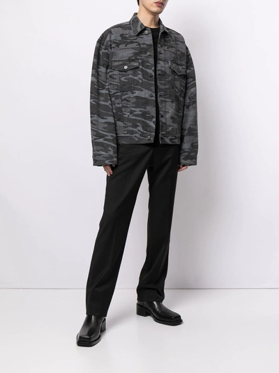 BALENCIAGA camouflage-print denim jacket outlook