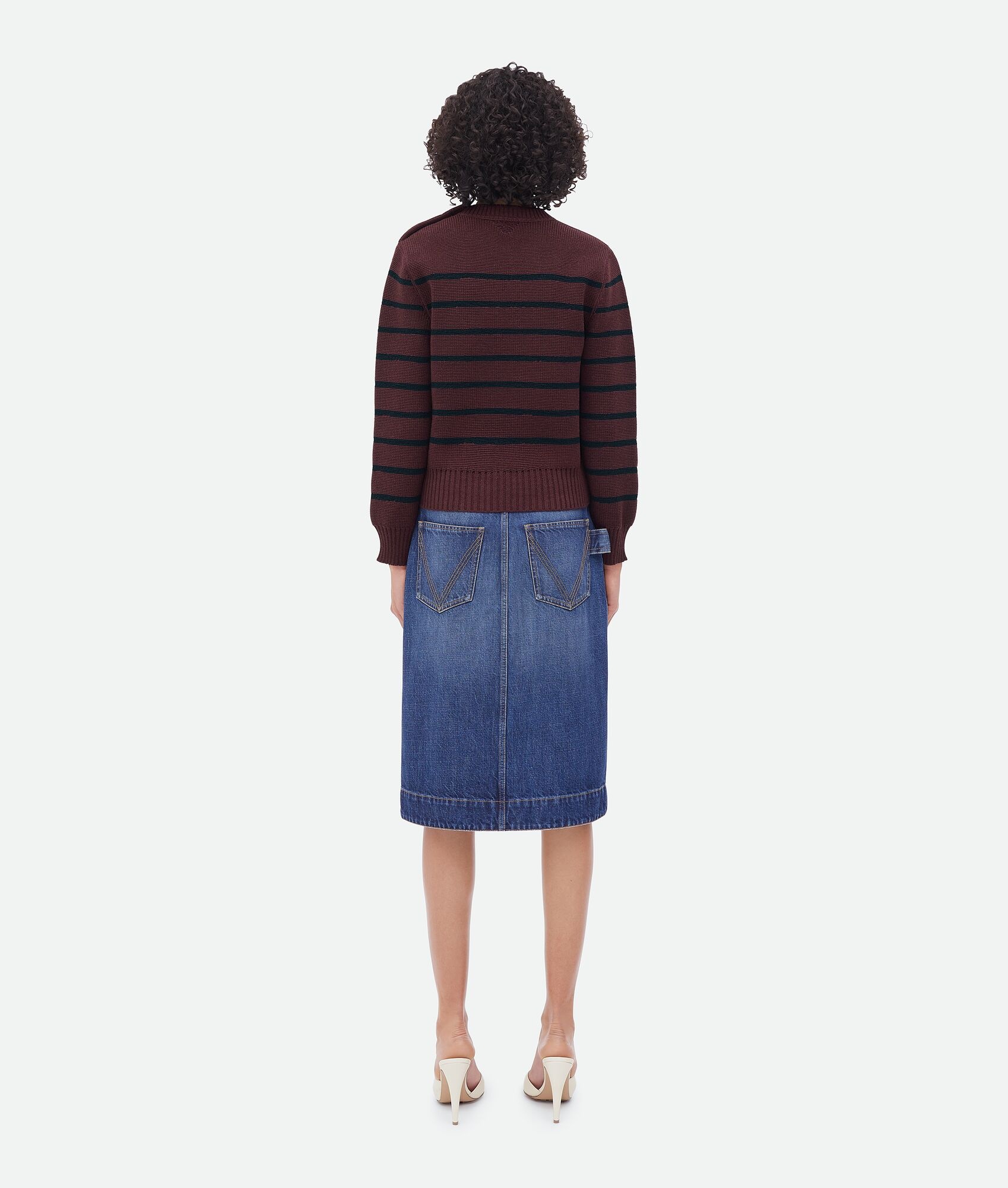 jacquard striped wool jumper - 3
