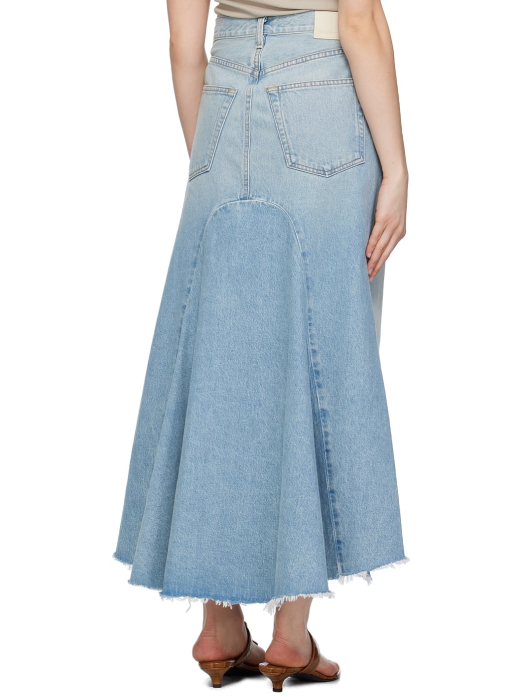 Blue Mina Denim Midi Skirt - 3