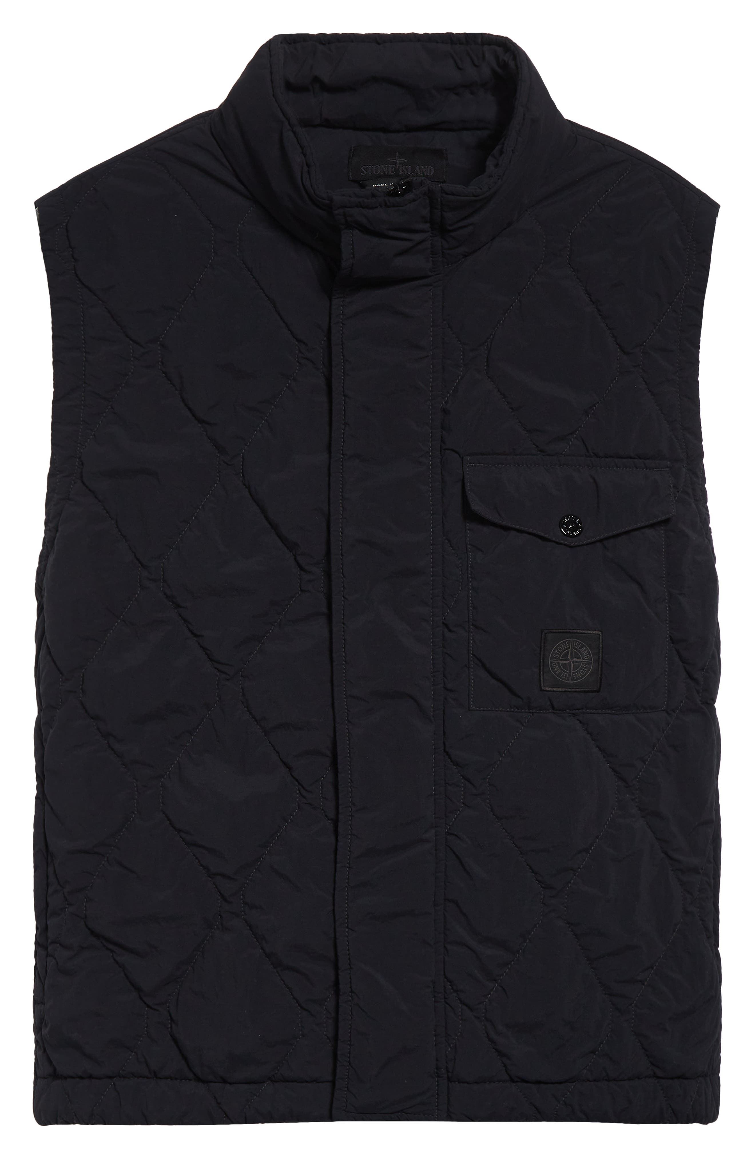 Stone Island Ghost Diamond Quilted Puffer Vest in V0029 Black at Nordstrom - 7