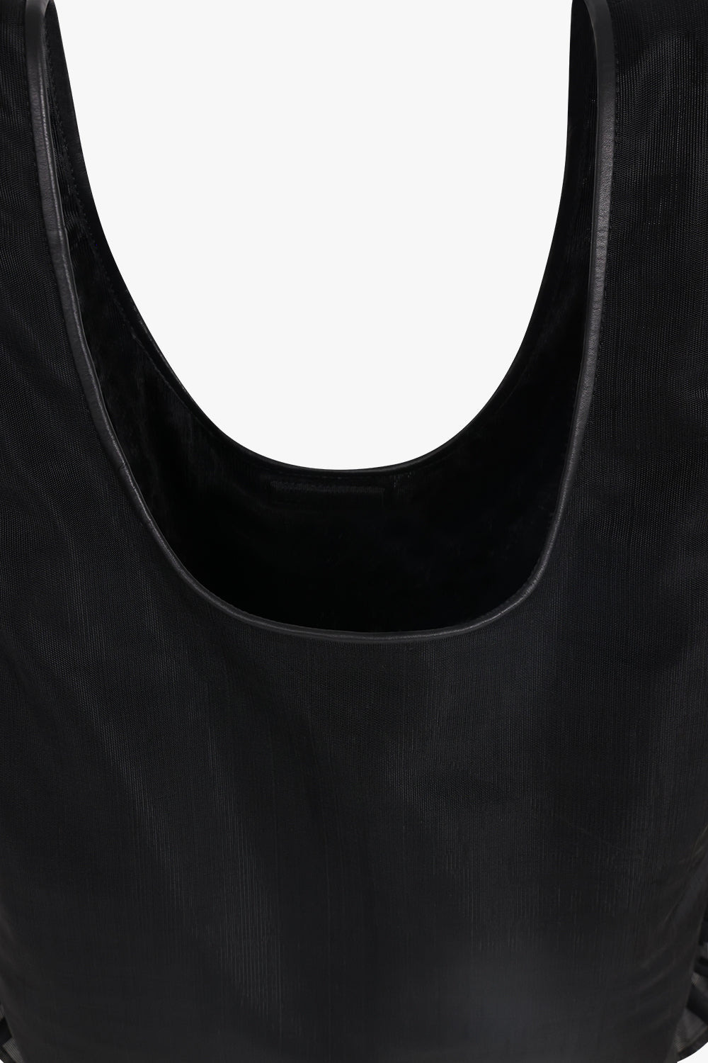 FRILLED LARGE TOTE BAG | BLACK - 3