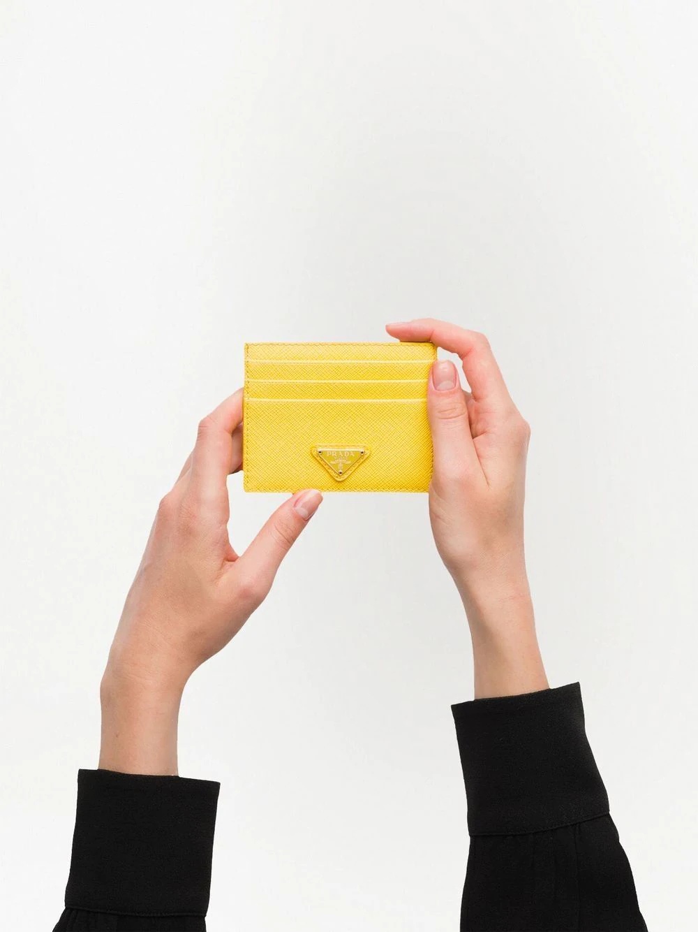 triangle-logo leather cardholder - 4