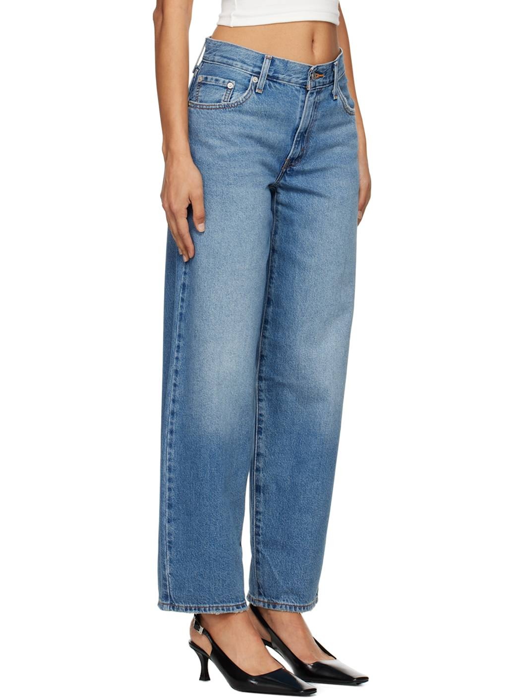 Blue Baggy Dad Jeans - 2