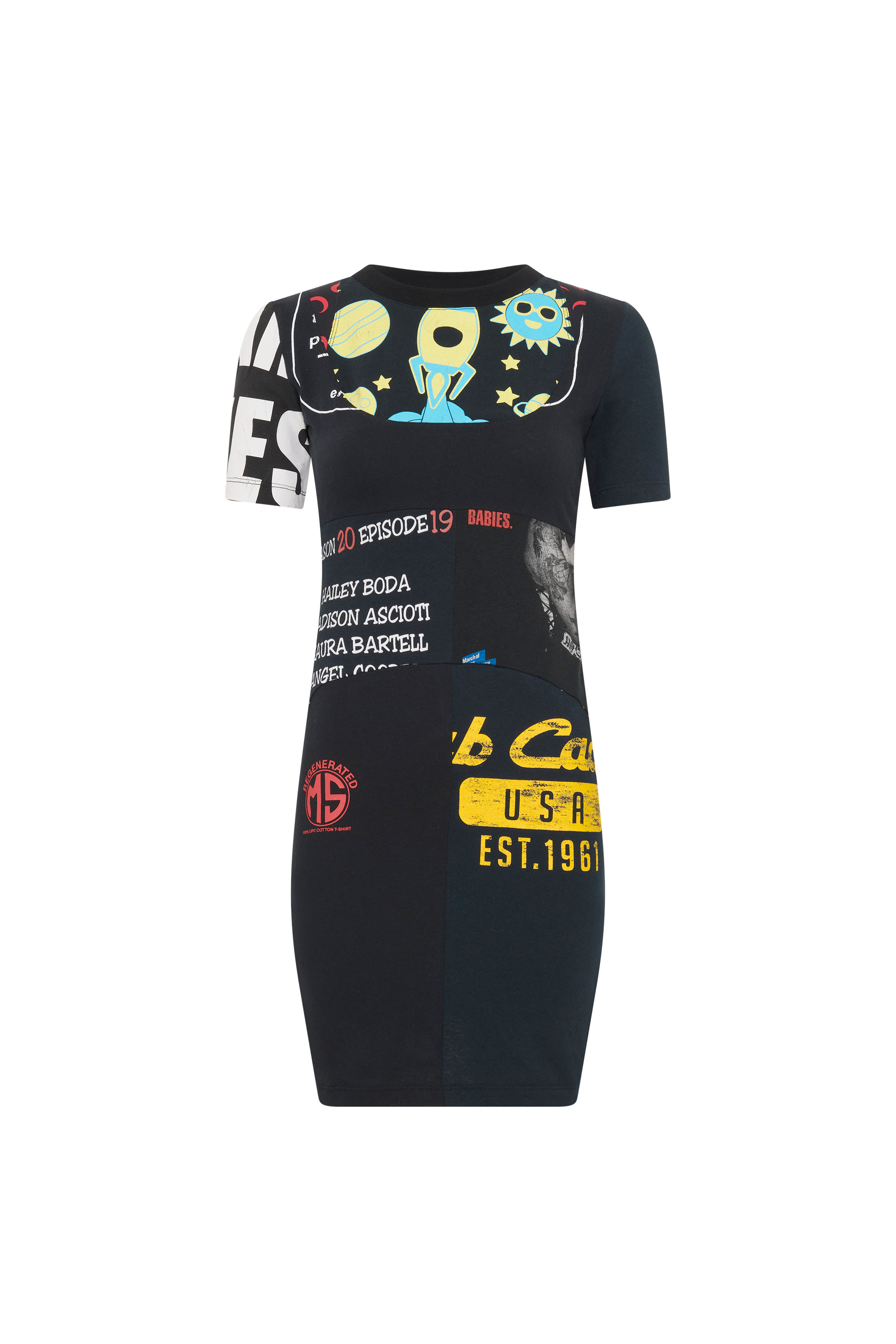 Upcycled Graphic T-Shirts Mini Dress - 14