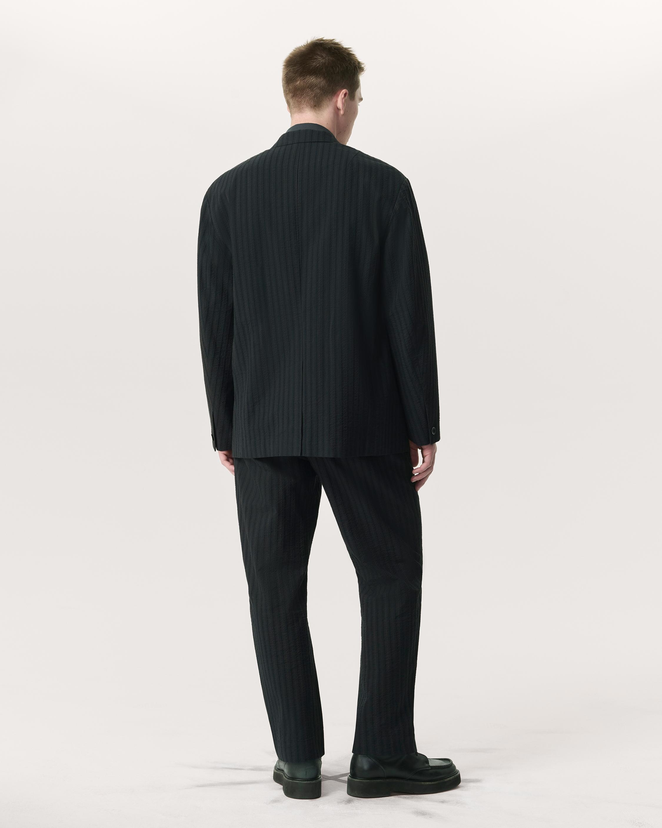 Shift Textured-Stripe Cotton-Silk Blazer - 5