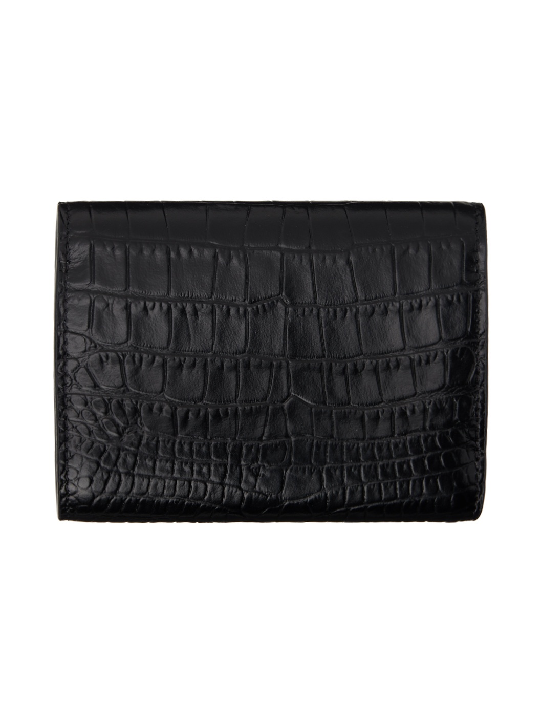 Black Croc-Effect Medusa '95 Trifold Wallet - 2