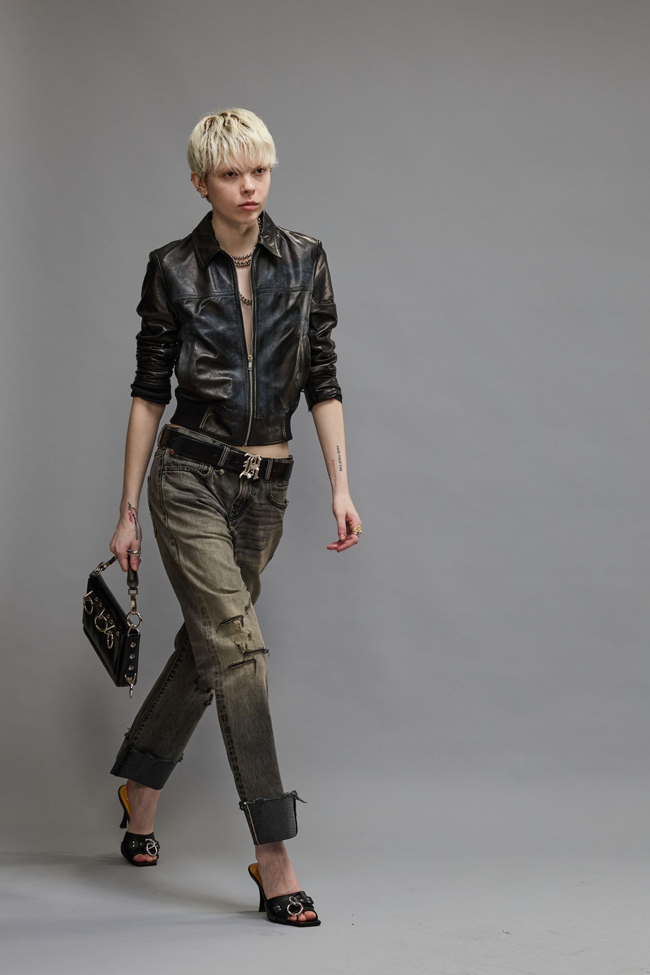 CUFFED ROMEO JEAN - HAYNE SELVEDGE BLACK - 2