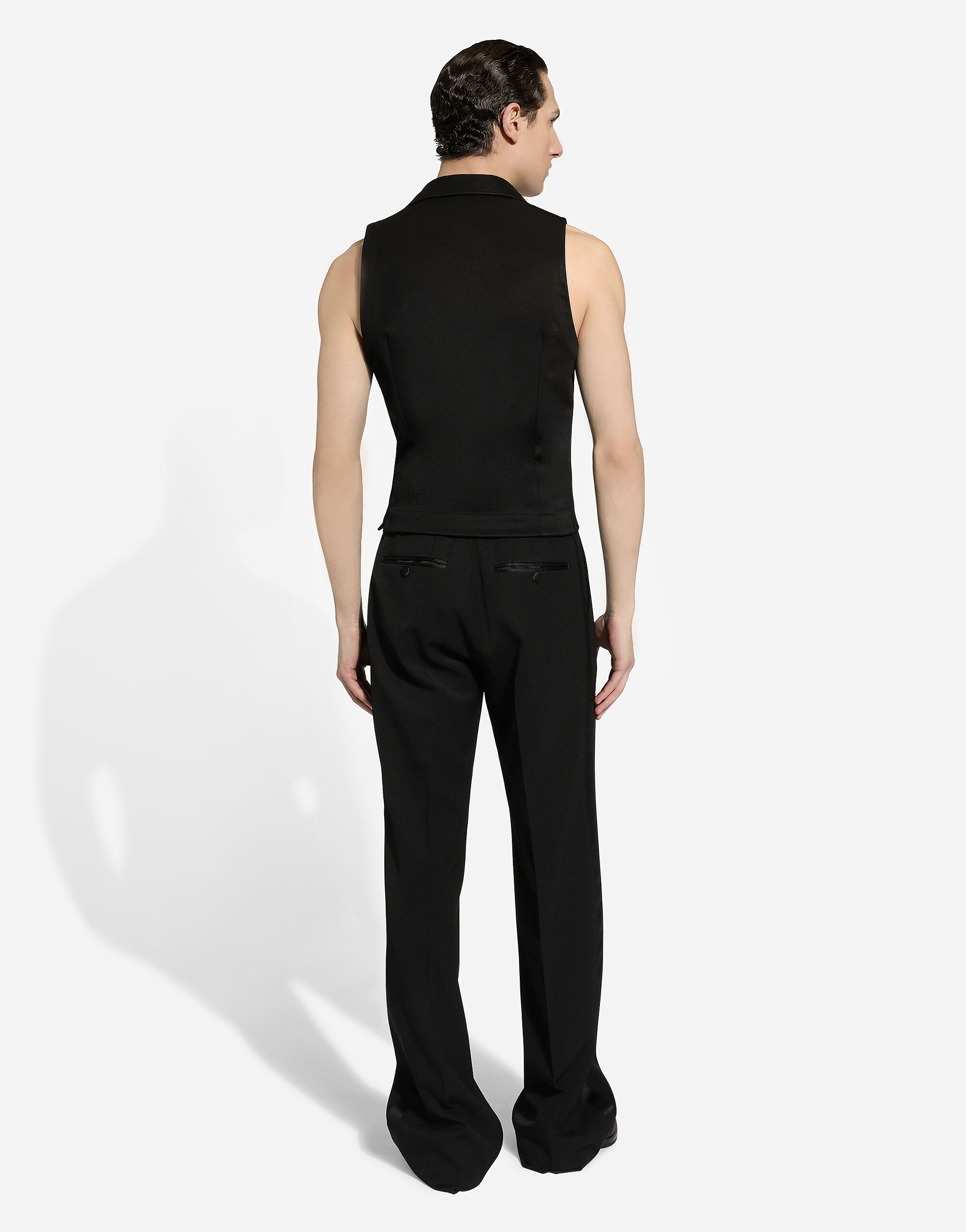 Single-breasted gabardine vest - 3