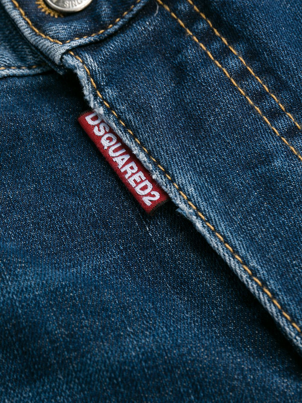 washed cropped jeans - 6