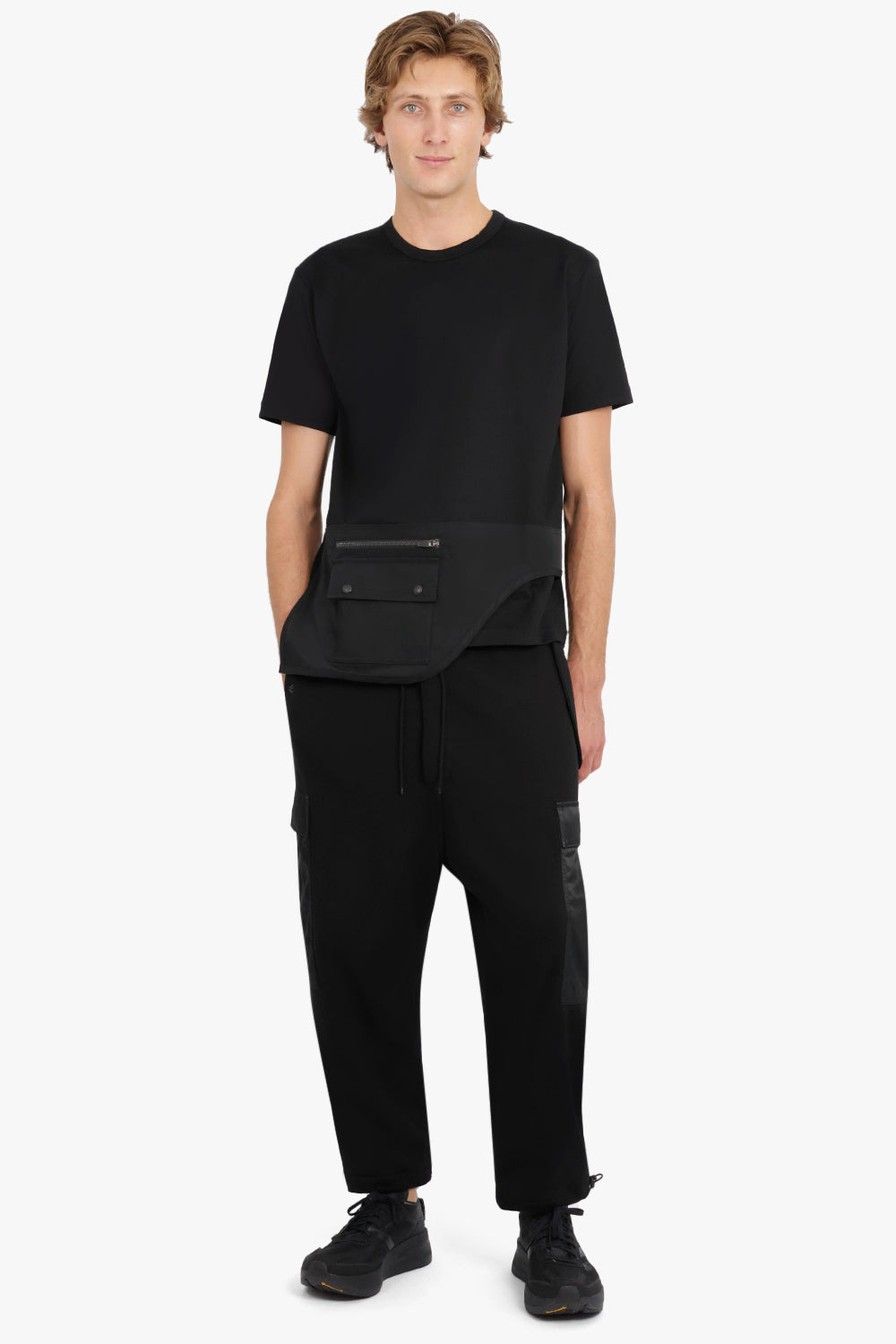 DROP HEM POCKET T-SHIRT | BLACK - 2