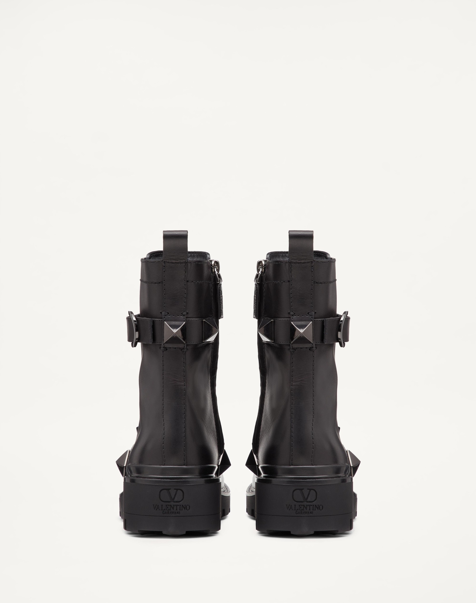 ROMAN STUD CALFSKIN COMBAT BOOT WITH TONAL STUDS 40MM - 3