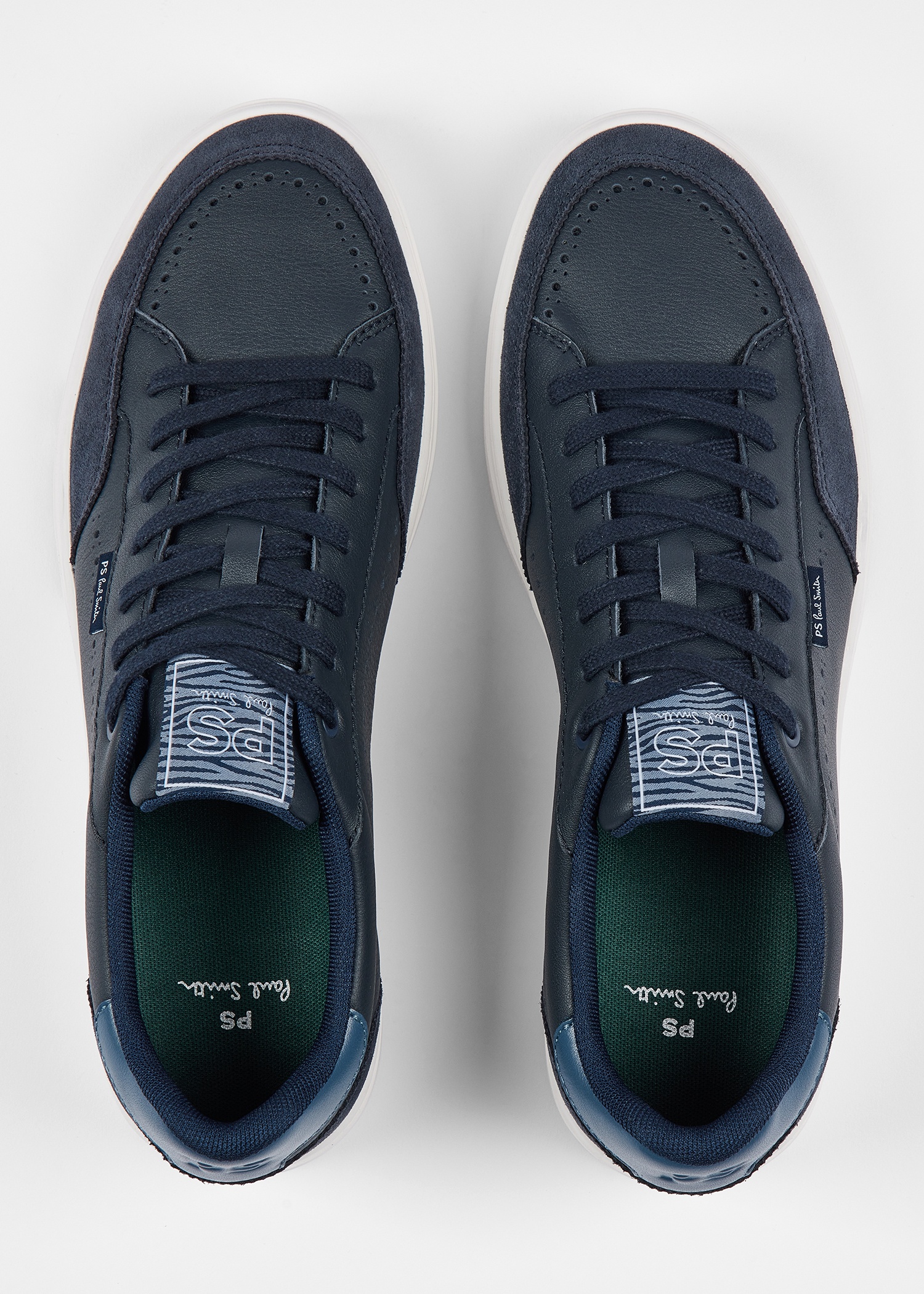Navy Leather 'Hillstar' Trainers - 5