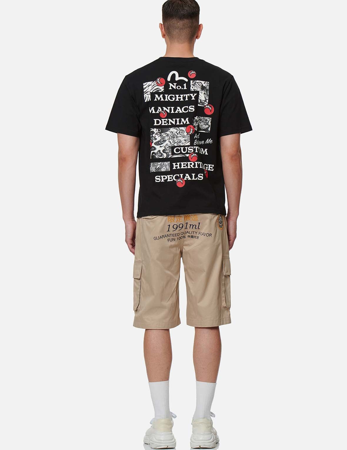 Daruma Label Embroidered Cargo Shorts - 5