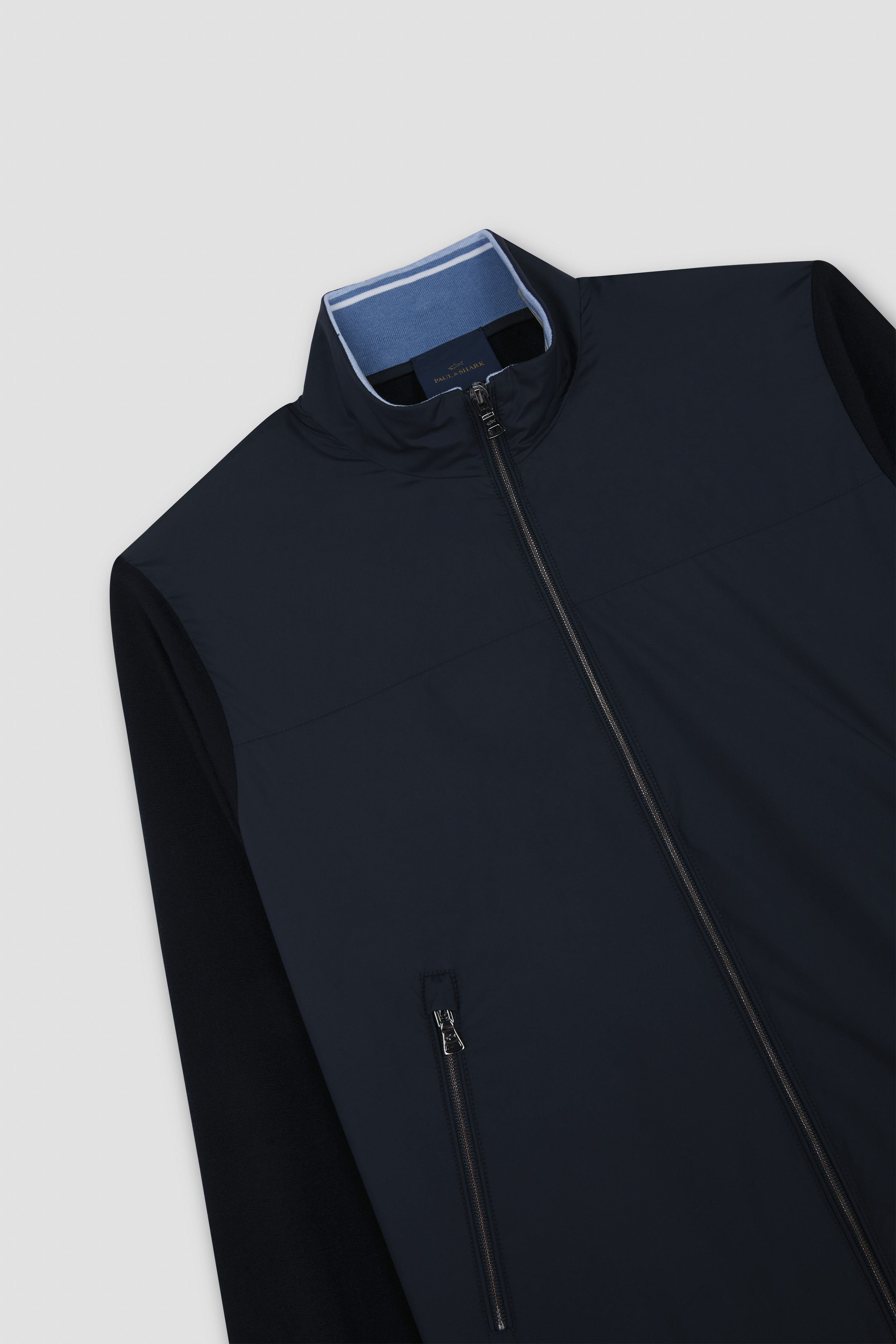 HYBRID ZIP-UP CARDIGAN IN ULTRALIGHT MICROFIBER AND WOOL - 6