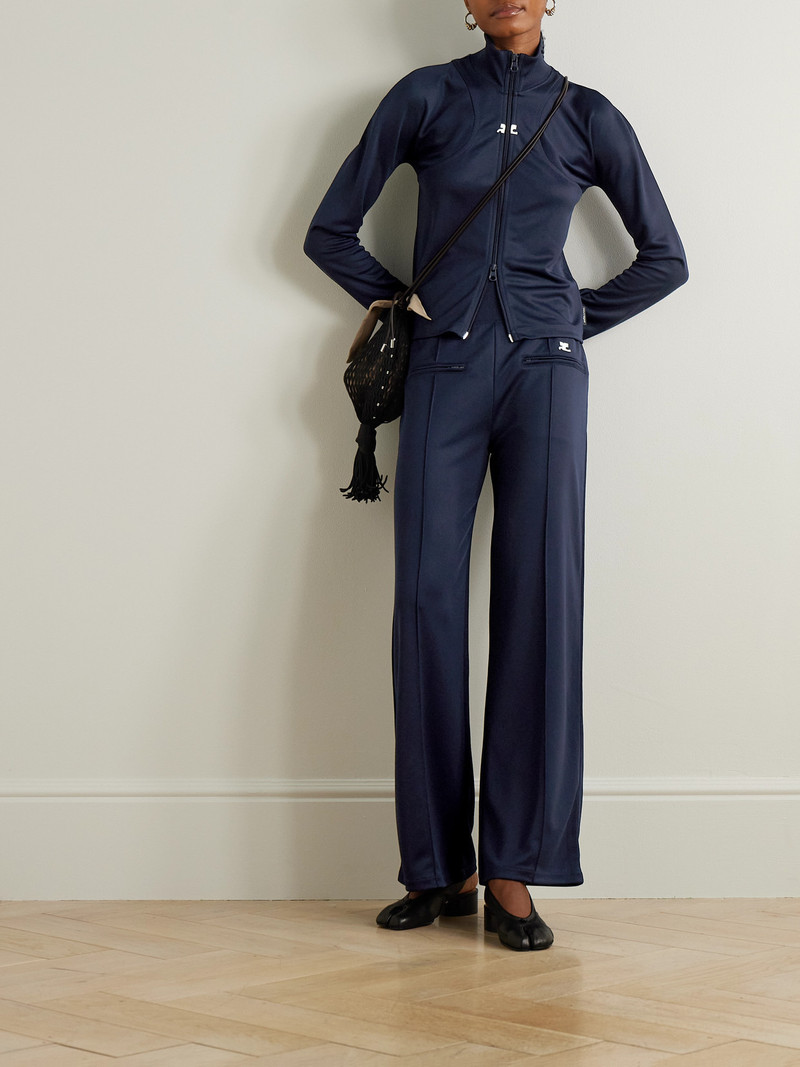 courrèges Interlock Appliquéd Jersey Track Jacket outlook