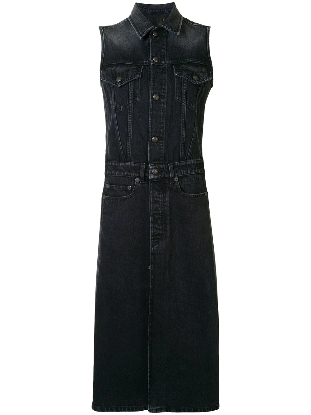 Jake button-through denim midi dress - 1