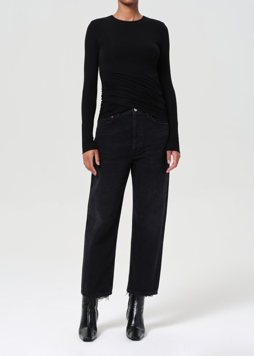 90'S CROP MID RISE STRAIGHT IN TAR - 2