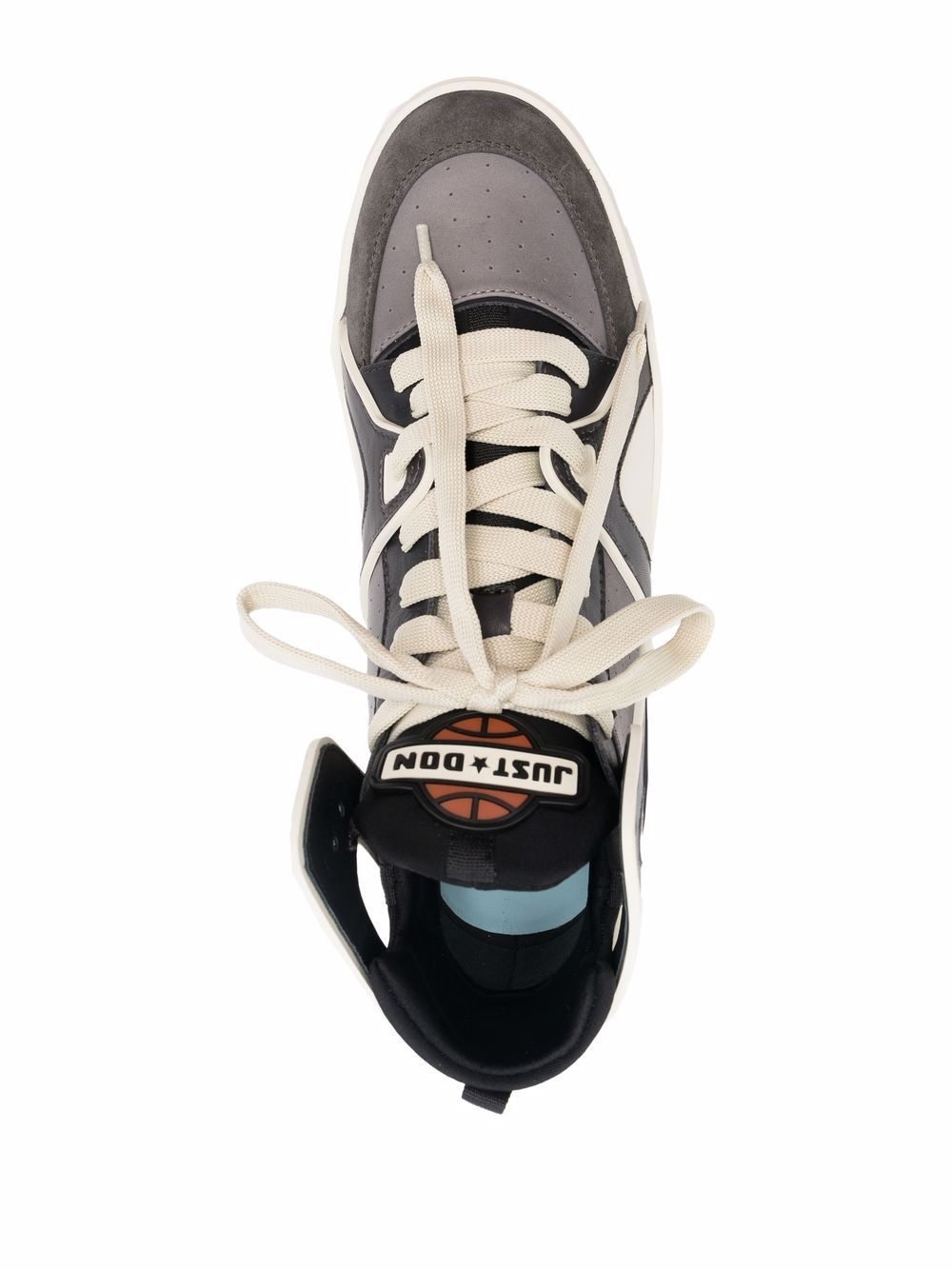 panelled high-top sneakers - 4